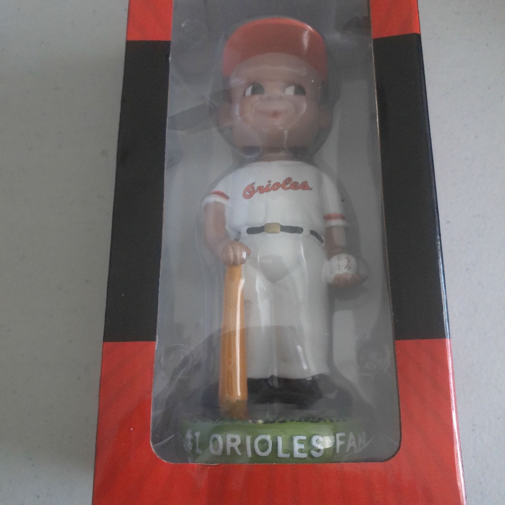 VINTAGE BALTIMORE ORIOLES BOY BOBBLE ...#1 ORIOLES FAN